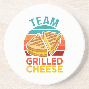 Team gegrilde kaas grappige sandwich liefhebber Gr Zandsteen Onderzetter