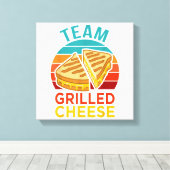Team Gegrilde Kaas Grappige Sandwichliefhebber Gra Canvas Afdruk (Insitu (Houten vloer))