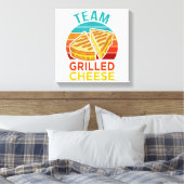 Team Gegrilde Kaas Grappige Sandwichliefhebber Gra Canvas Afdruk (Insitu (Slaapkamer))