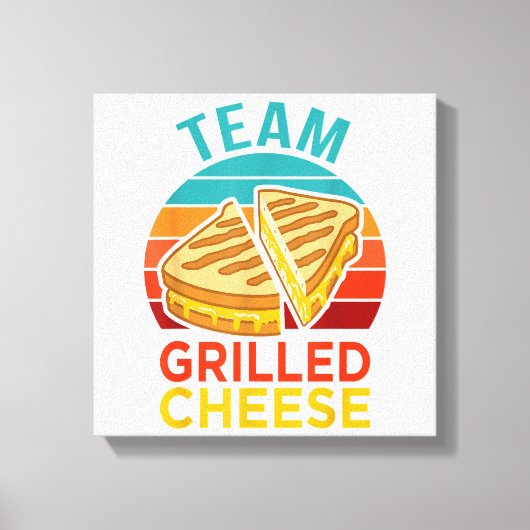 Team Gegrilde Kaas Grappige Sandwichliefhebber Gra Canvas Afdruk (Voorkant)