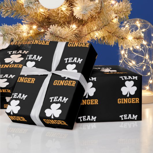 Team Gember Rode Kop Grappige Ierse St. Patrick's  Cadeaupapier (Feestdagen)