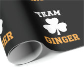 Team Gember Rode Kop Grappige Ierse St. Patrick's  Cadeaupapier (Rol Hoek)