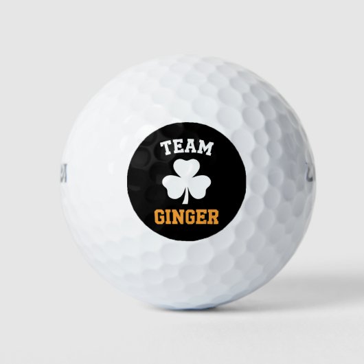 Team Gember Rode Kop Grappige Ierse St. Patrick's  Golfballen (Voorkant)