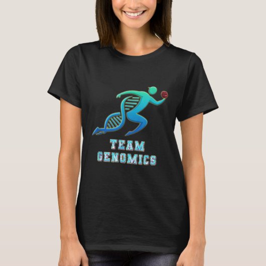 Team Genomics Chromosomes Roos T-shirt (Voorkant)