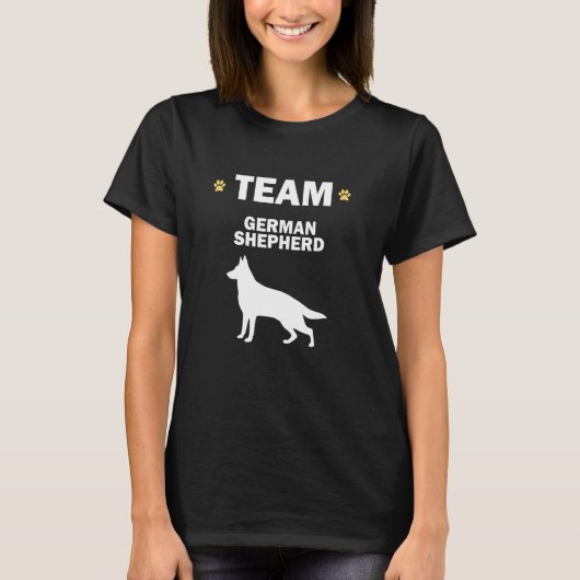 Team German Shepherd Cute Cool Dog T-shirt (Voorkant)