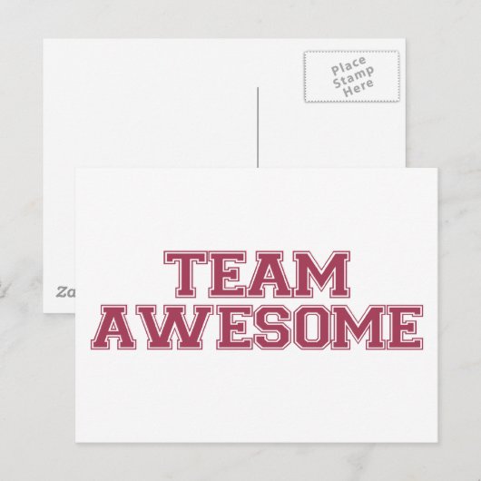 Team Geweldige Briefkaart (Voorkant / Achterkant)