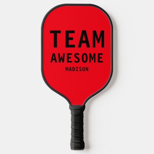 Team Geweldige Funny Sports Eenvoudige Typografie  Pickleball Paddle (Voorkant)