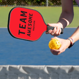 Team Geweldige Funny Sports Eenvoudige Typografie  Pickleball Paddle