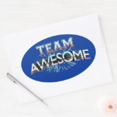Team Geweldige Ovale Sticker (Envelop)