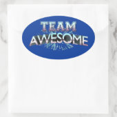 Team Geweldige Ovale Sticker (Tas)