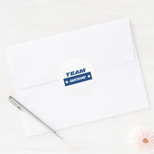Team Geweldige! Ronde Sticker (Envelop)
