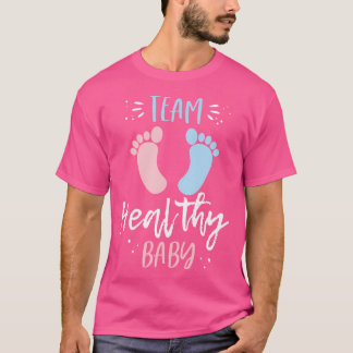 Team Gezonde Baby Grappig Geslacht Onthullen Zwang T-shirt