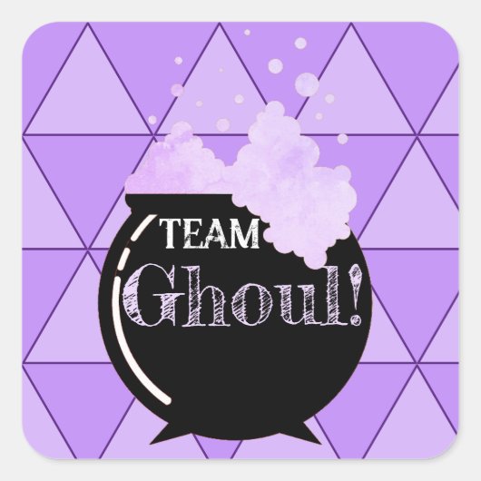 Team Ghoul Geslacht Onthullen Partij Vierkante Sticker (Voorkant)