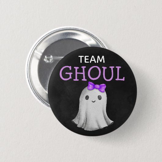 Team Ghoul Halloween geslachtsonthulling Ronde Button 5,7 Cm (Voorkant /achterkant)