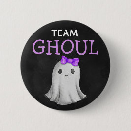 Team Ghoul Halloween geslachtsonthulling Ronde Button 5,7 Cm
