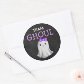 Team Ghoul Halloween geslachtsonthulling Ronde Sticker (Envelop)