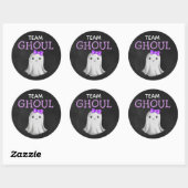 Team Ghoul Halloween geslachtsonthulling Ronde Sticker (Vel)