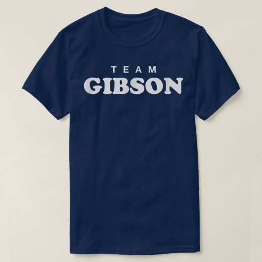 Team Gibson Achternaam Weddenschap Achternaam Brid T-shirt (Design voorkant)