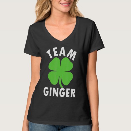 Team Ginger Cute Saint Patricks Day Irish T-shirt (Voorkant)