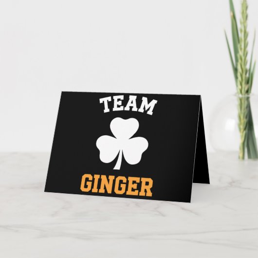 Team Ginger Rode Kop Grappige Ierse St. Patrick's Bedankkaart (Voorkant)