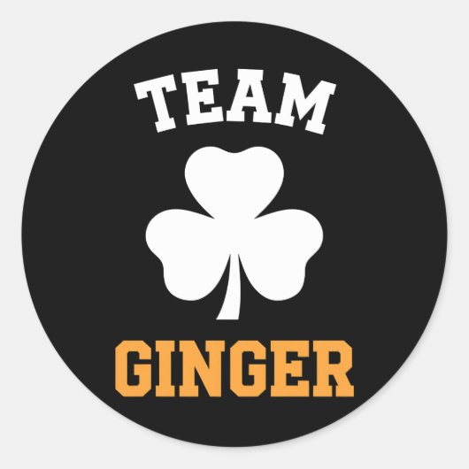 Team Ginger Rode Kop Grappige Ierse St. Patrick's  Ronde Sticker (Voorkant)