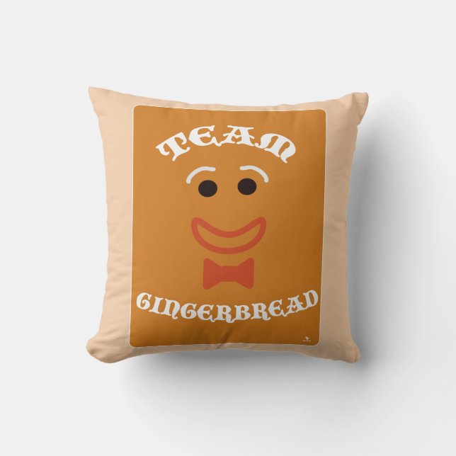 Team Gingerbread Grappige Kerst Spreuk Ontwerp Kussen (Voorkant)