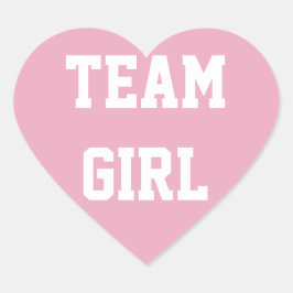 TEAM GIRL Baby onthult Sticker, Baby shower Hart Sticker