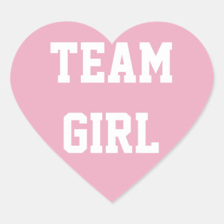 TEAM GIRL Baby onthult Sticker, Baby shower Hart Sticker
