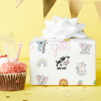 Team Girl! Baby shower-inpakpapier Cadeaupapier
