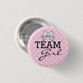Team Girl-Baby shower Ronde Button 3,2 Cm (Voorkant /achterkant)
