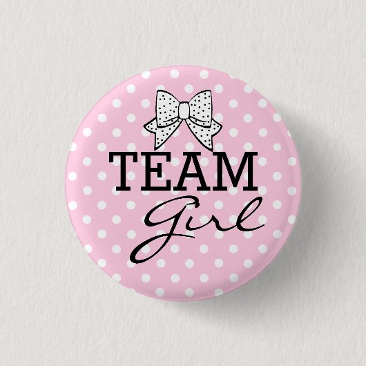 Team Girl-Baby shower Ronde Button 3,2 Cm (Voorkant)
