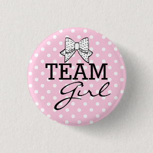 Team Girl-Baby shower Ronde Button 3,2 Cm