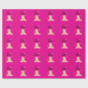 Team Girl Baby Shower Roze Baby Meisje Cadeaupapier