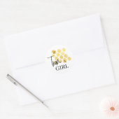 Team Girl Bee Theme Gender Reveal Stickers (Envelop)