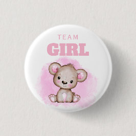 Team Girl Beer Gender onthulling Ronde Button 3,2 Cm