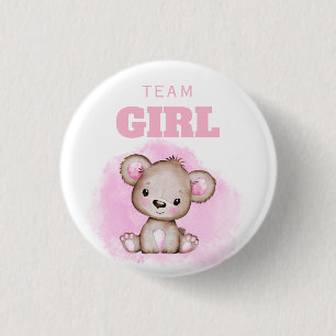 Team Girl Beer Gender onthulling Ronde Button 3,2 Cm