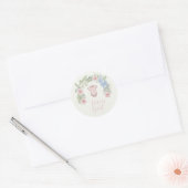 Team Girl Botanical Gender Reveal Sticker (Envelop)