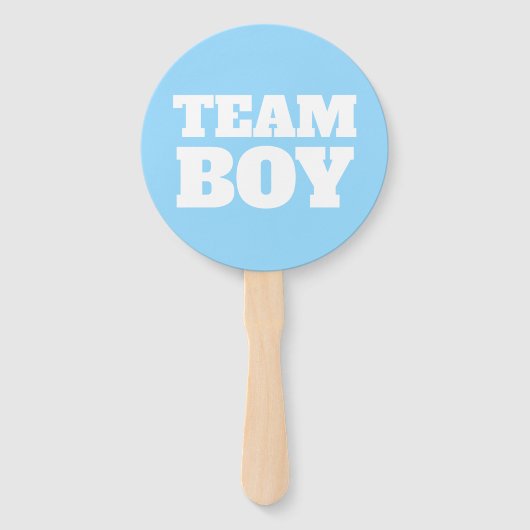 Team Girl/Boy Gender onthulling party Sign Fans Handwaaier (Achterkant)