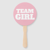 Team Girl/Boy Gender onthulling party Sign Fans Handwaaier (Voorkant)