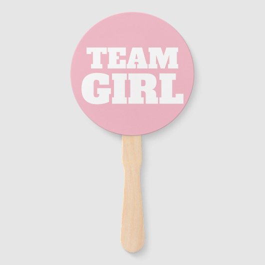 Team Girl/Boy Gender onthulling party Sign Fans Handwaaier (Voorkant)