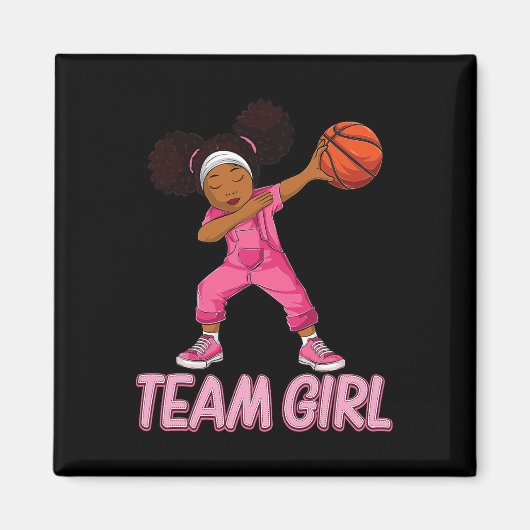 Team Girl Bysketbyll Bbyll Player Magneet (Voorkant)