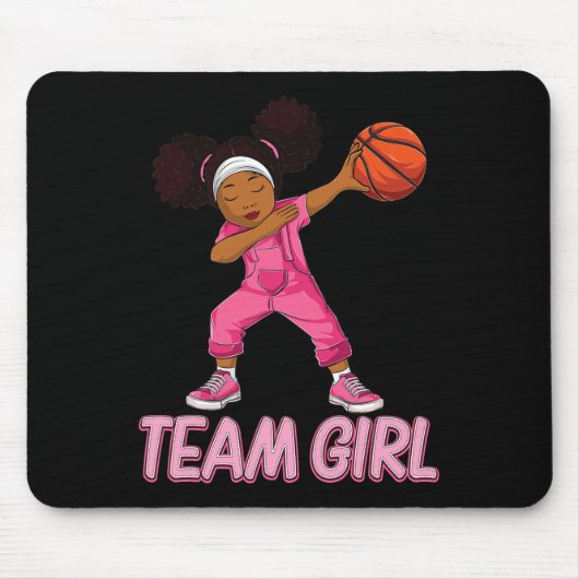 Team Girl Bysketbyll Bbyll Player Muismat (Voorkant)