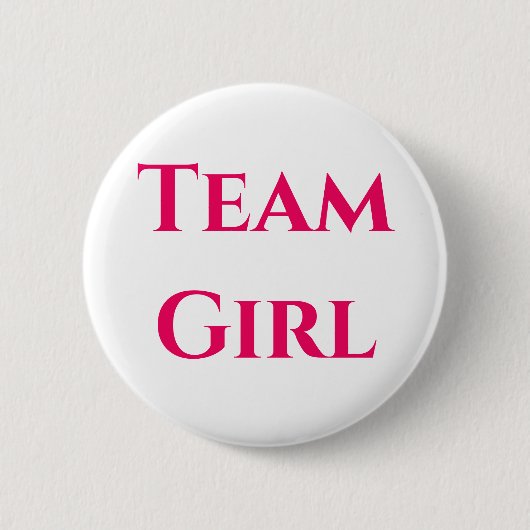 Team Girl Gender onthullen Button (Voorkant)