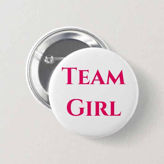 Team Girl Gender onthullen Button (Voorkant /achterkant)