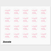 Team Girl Gender onthullen roze Ronde Sticker (Vel)