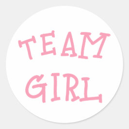 Team Girl Gender onthullen roze Ronde Sticker