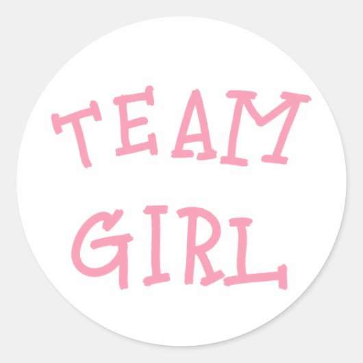 Team Girl Gender onthullen roze Ronde Sticker (Voorkant)
