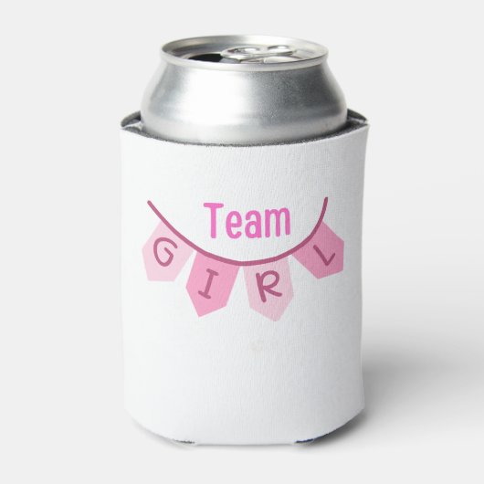 Team Girl, Gender onthullen Tafel Koelbox Blikjeskoeler (Blikje Voorkant)