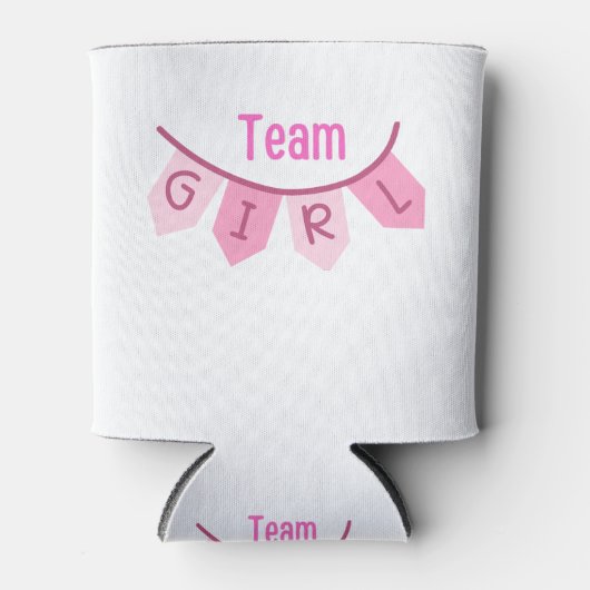 Team Girl, Gender onthullen Tafel Koelbox Blikjeskoeler (Voorkant)