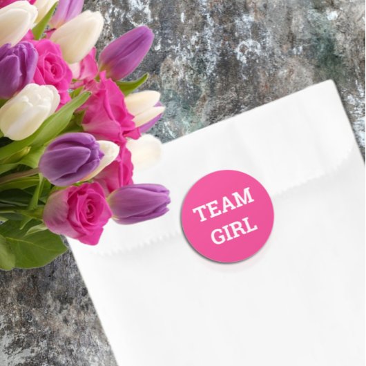 Team Girl Gender onthulling Ronde Sticker